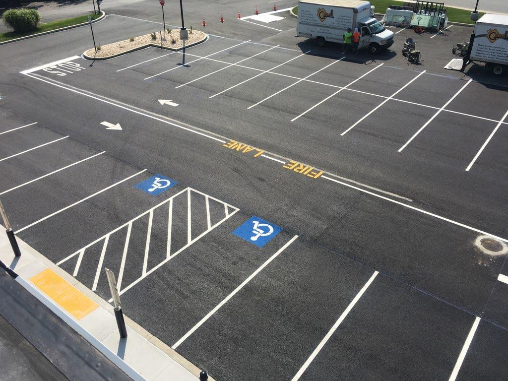 Parking Lot Maintenance & Markings In Pennsylvania - Parking Marking , HD Wallpaper & Backgrounds