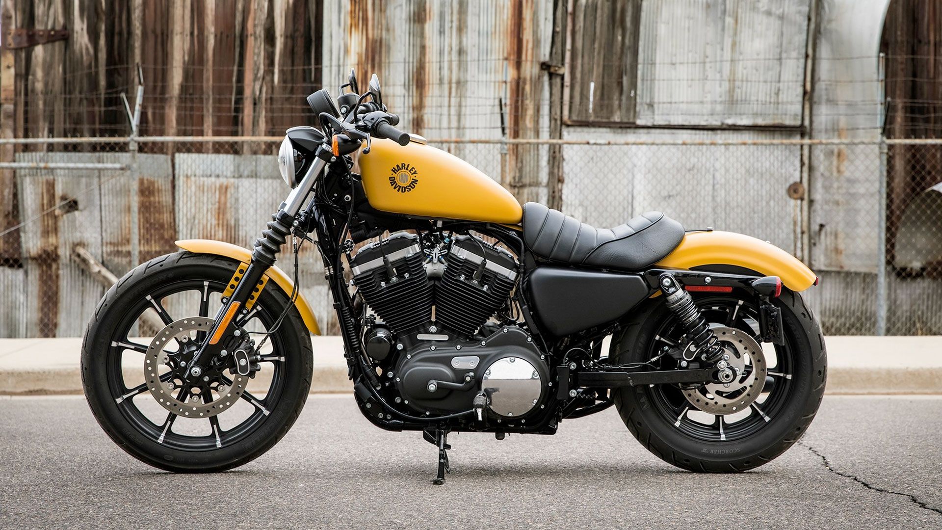 Download - Harley Davidson Iron 883 Yellow , HD Wallpaper & Backgrounds