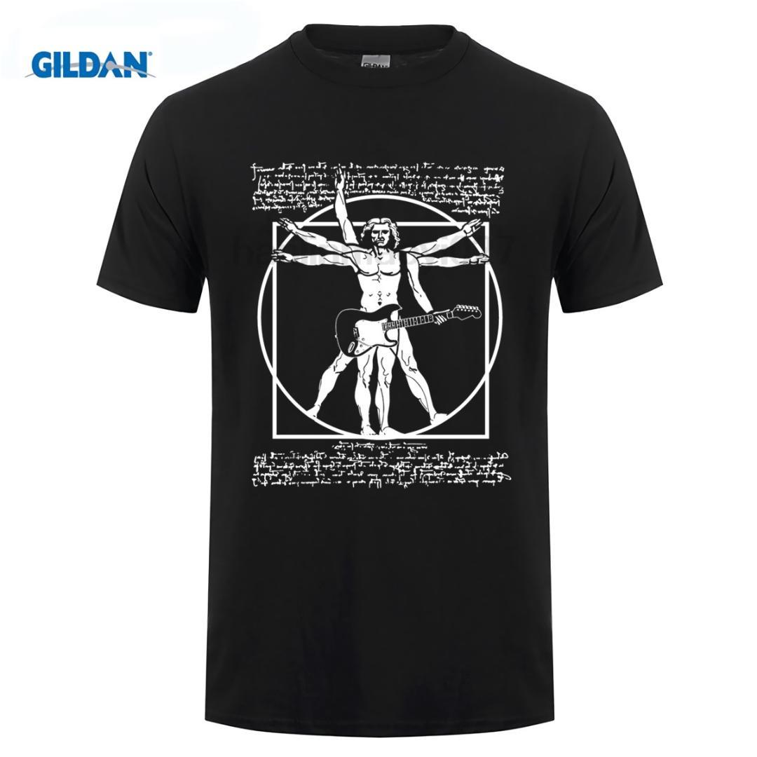 Vitruvian Man Playing The Guitar Da Vinci Guitarist - Vitruvian Man T Shirt Guitar , HD Wallpaper & Backgrounds