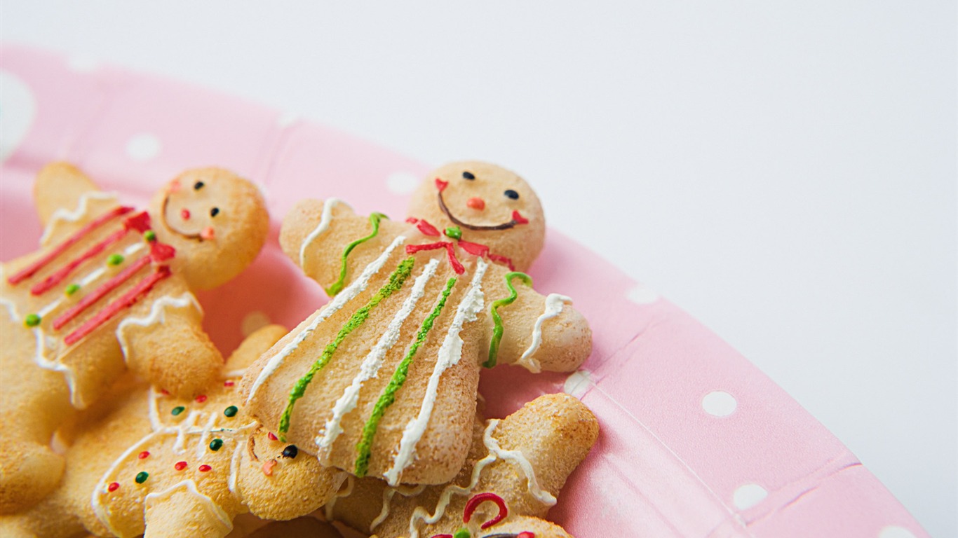 Festivals / Cute Gingerbread Man Christmas Wallpaper - Gingerbread Man , HD Wallpaper & Backgrounds