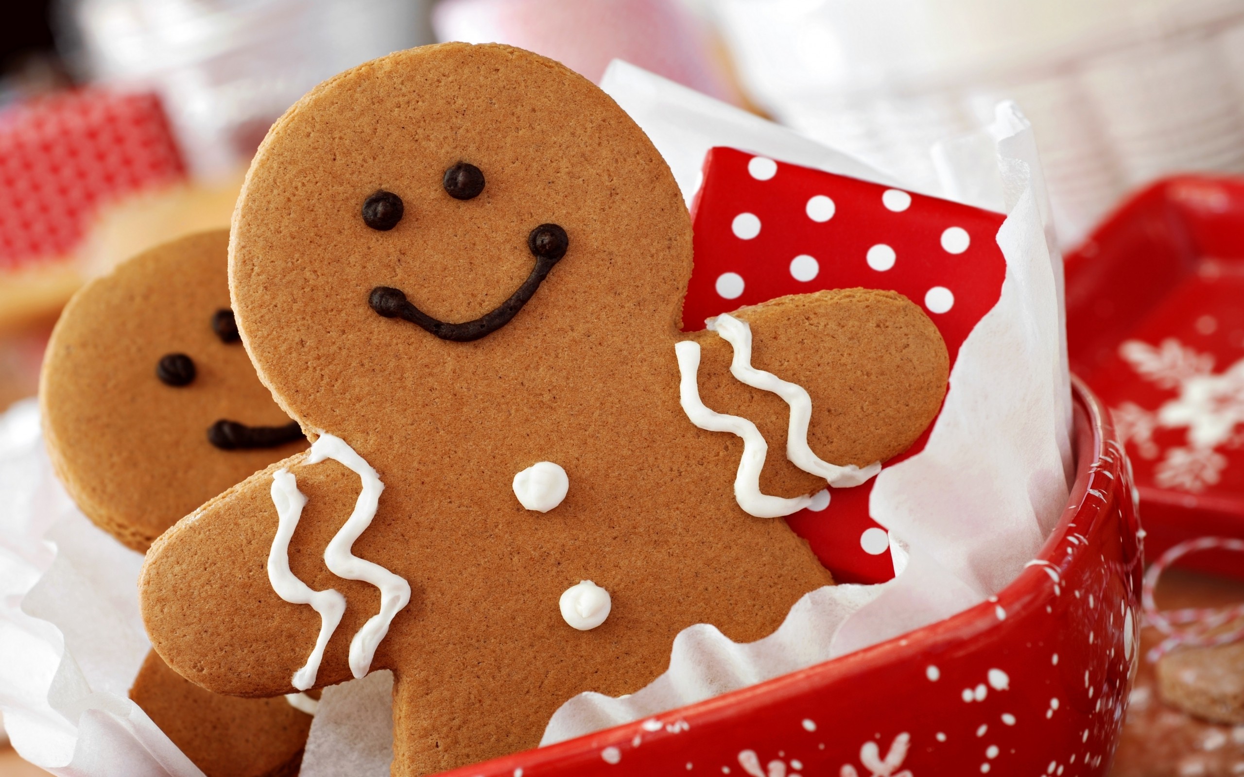 Wallpaper Christmas - Christmas Wallpaper Gingerbread Man , HD Wallpaper & Backgrounds