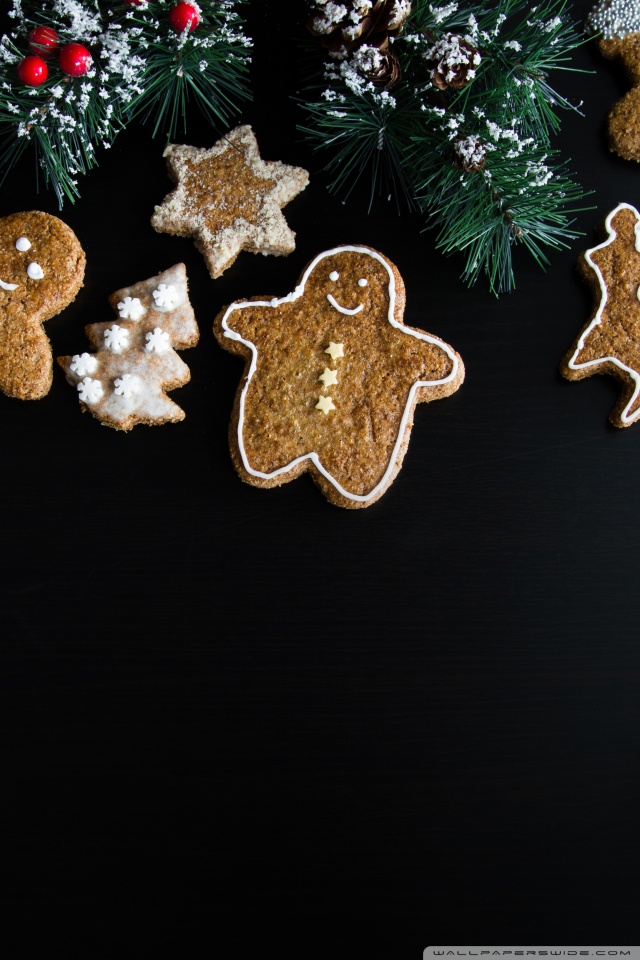 Mobile Hvga - Gingerbread Man Iphone , HD Wallpaper & Backgrounds