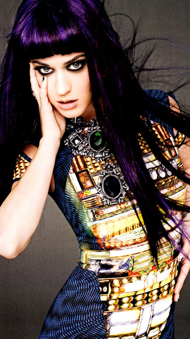 Katy Perry Hair Color Purple - Katty Perry Wallpaper Iphone , HD Wallpaper & Backgrounds