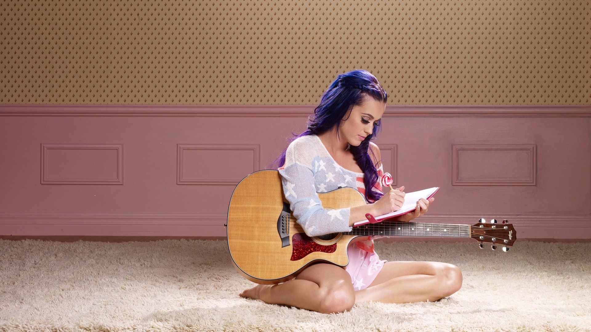 256 Katy Perry Hd Wallpapers - Katy Perry Play Guitar , HD Wallpaper & Backgrounds