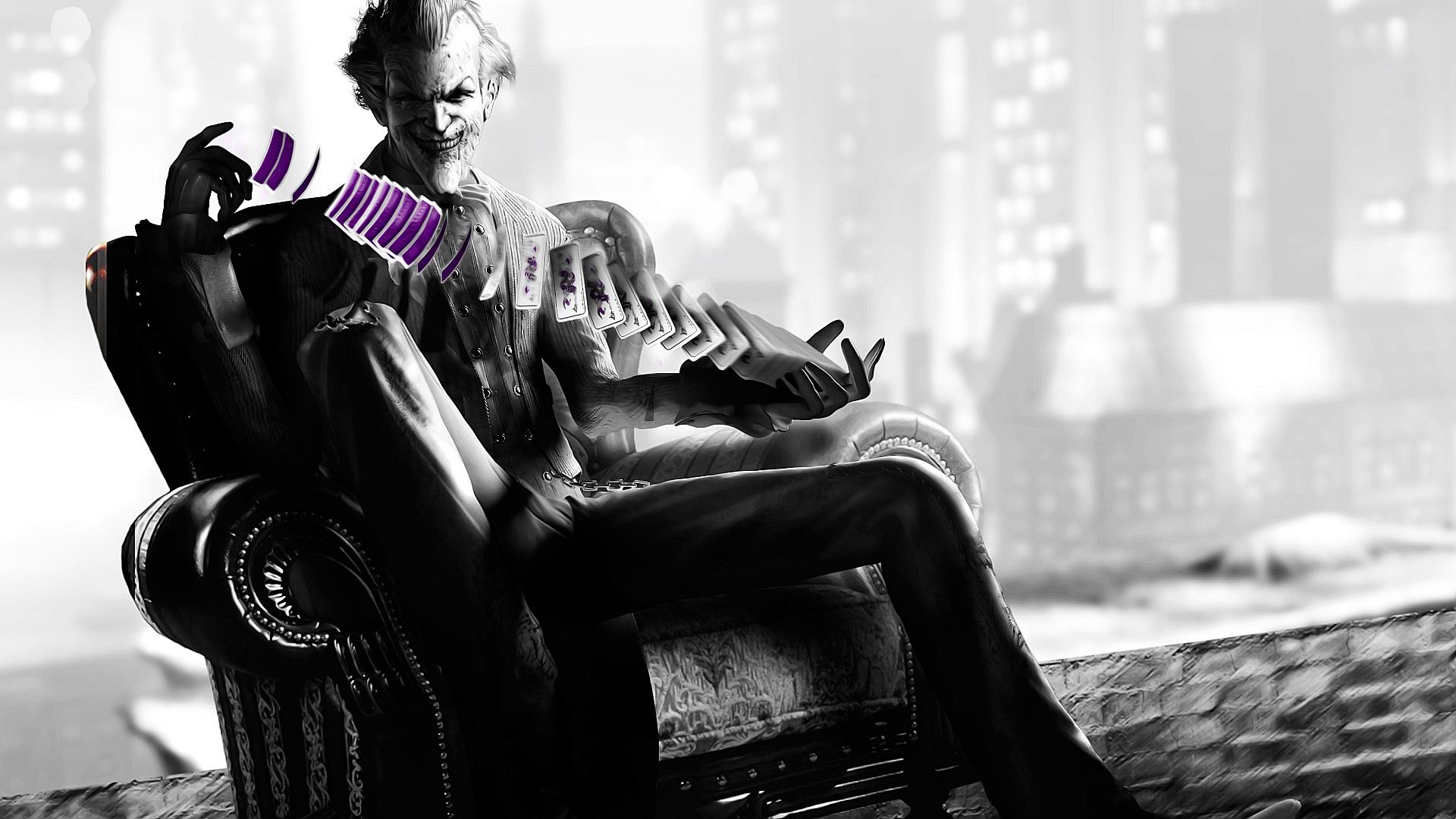 100 Video Games Wallpapers Part - Joker Wallpaper Arkham City , HD Wallpaper & Backgrounds