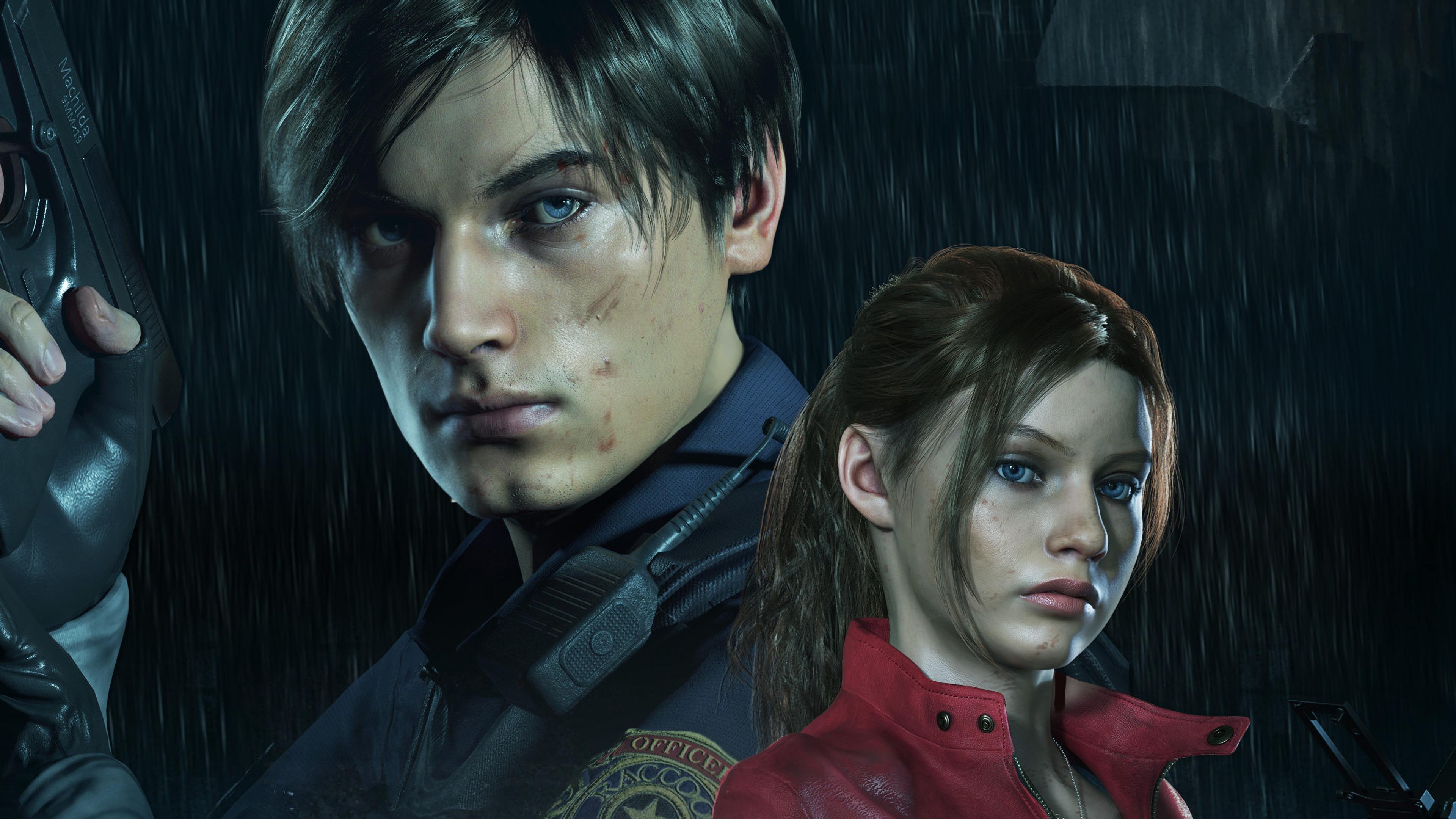 Resident - Leon Resident Evil 2 Remake , HD Wallpaper & Backgrounds