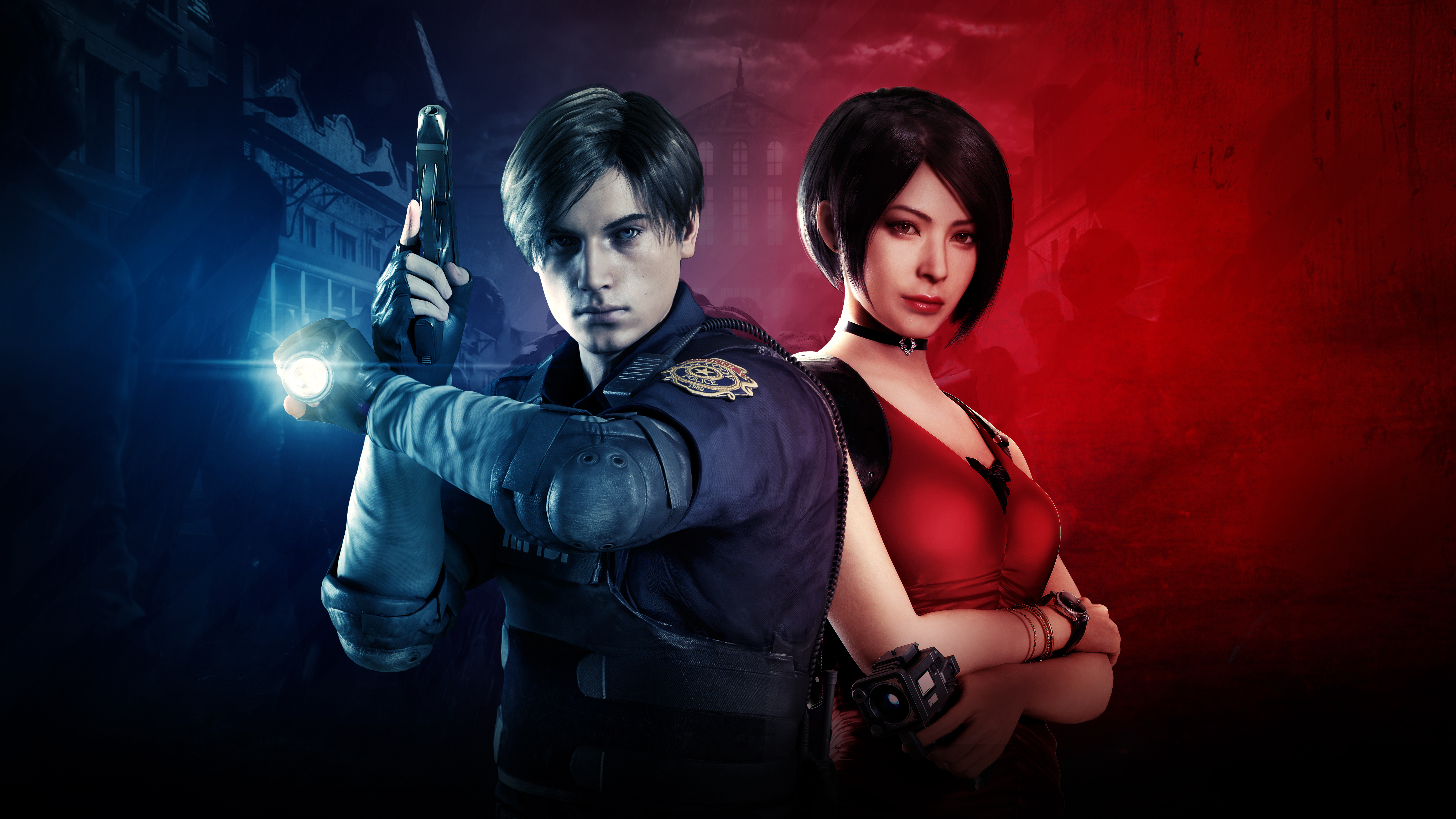 Leon And Ada Wong Resident Evil 2 2019 8k - Resident Evil 2 Leon And Ada , HD Wallpaper & Backgrounds