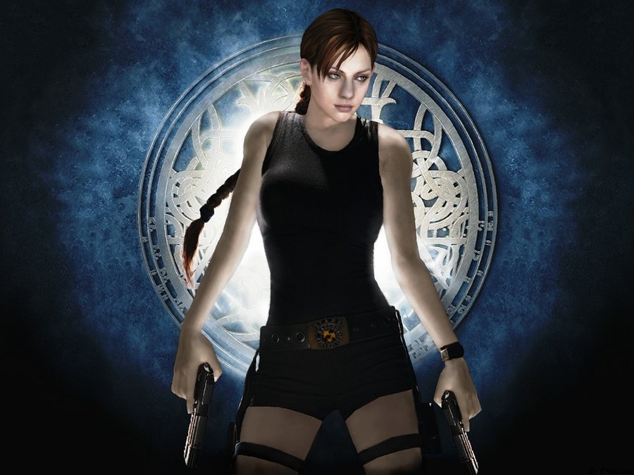Resident Evil - Angelina Jolie Tomb Raider , HD Wallpaper & Backgrounds