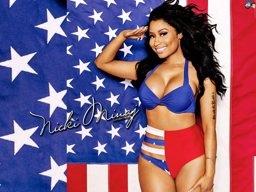 Preview Nicki Minaj Wallpaper - Nicki Minaj Red White Blue , HD Wallpaper & Backgrounds
