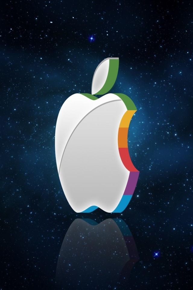 Apple Logo Space - Iphone 4s Wallpaper 3d , HD Wallpaper & Backgrounds