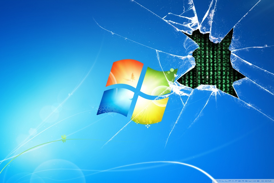 Apple Themes For Windows 7 Free Download - Cracked Screen Wallpaper Windows 7 , HD Wallpaper & Backgrounds