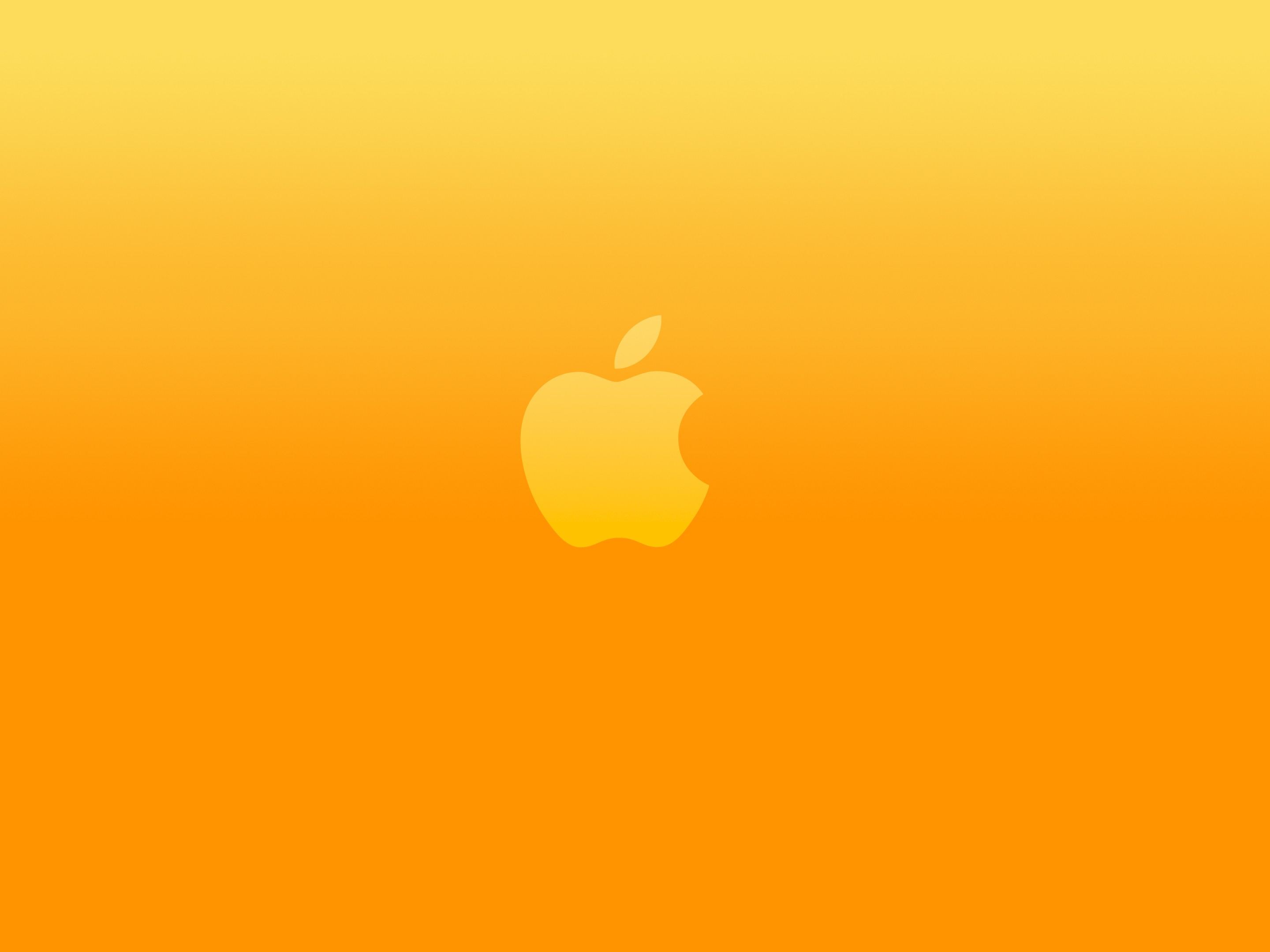 Orange Wallpapers With Apple Logo , HD Wallpaper & Backgrounds