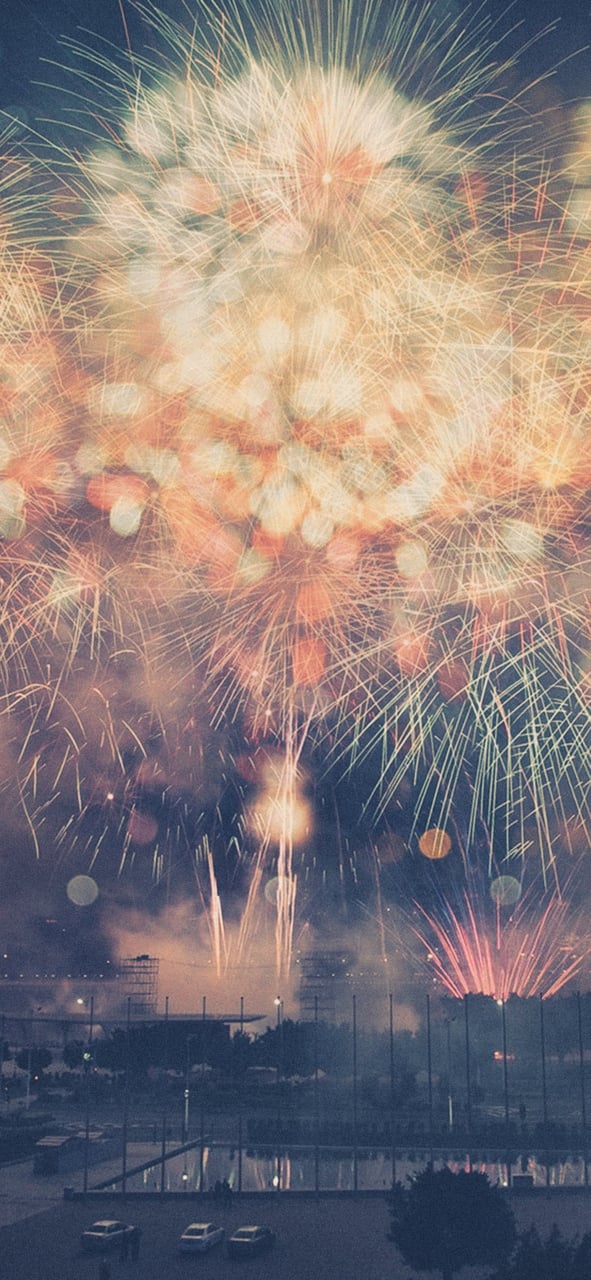 Fireworks Landscape , HD Wallpaper & Backgrounds