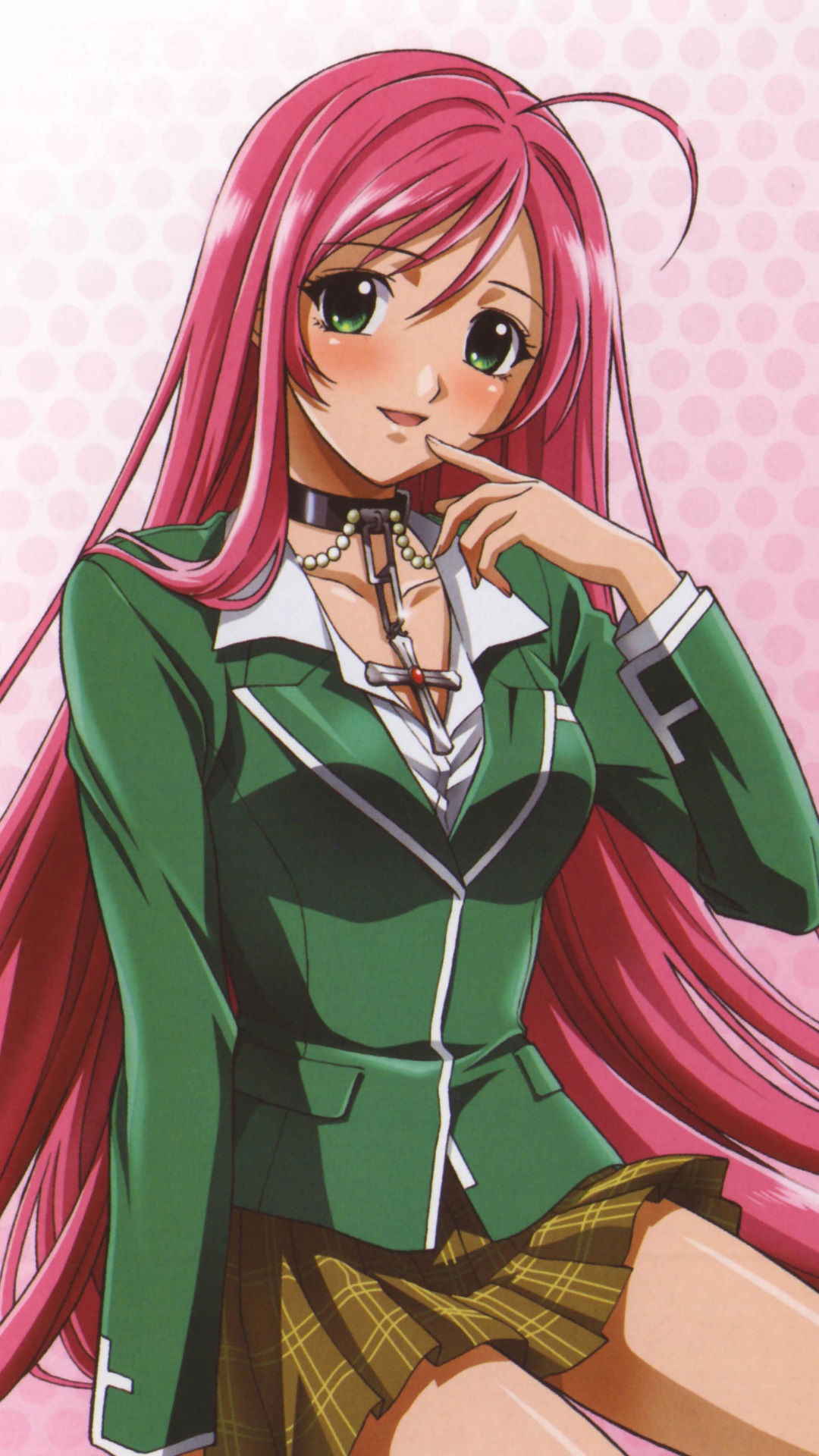 Rosario Plus Vampire Moka Akashiya Samsung Galaxy Background - Cute Rosario Vampire Moka Akashiya , HD Wallpaper & Backgrounds