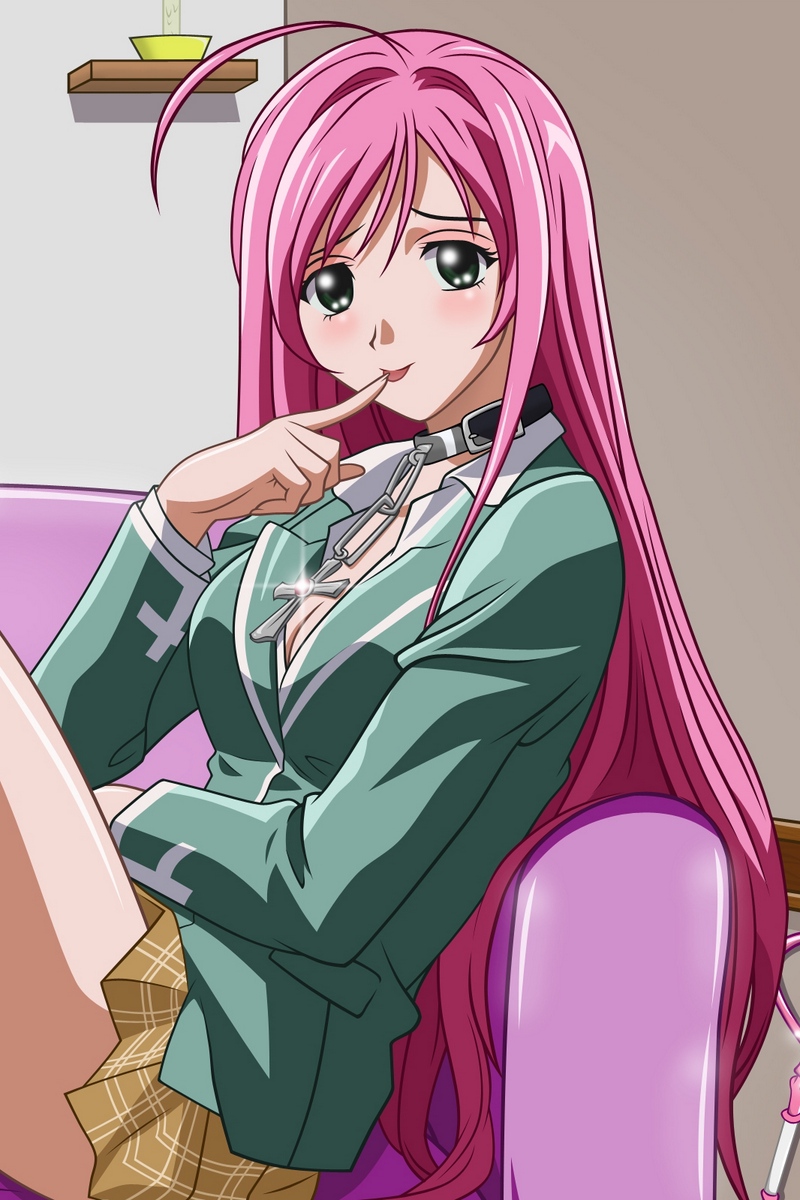 Wallpaper Rosario To Vampire, Girl, Cute, Smile, Room, - Anime Girl Cute Vampire , HD Wallpaper & Backgrounds