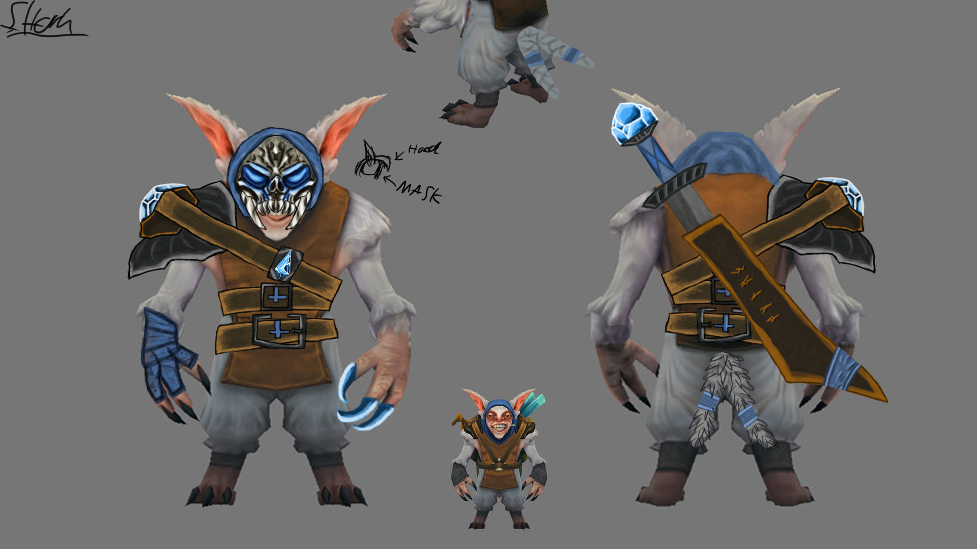 Download Wallpaper Meepo Concept Set Dota 2 - Pc Game , HD Wallpaper & Backgrounds