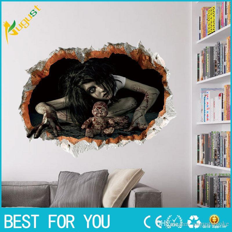 New Ghost Banshees Vampire Cracked Wall Stickers Halloween - Horror Wall Stickers , HD Wallpaper & Backgrounds