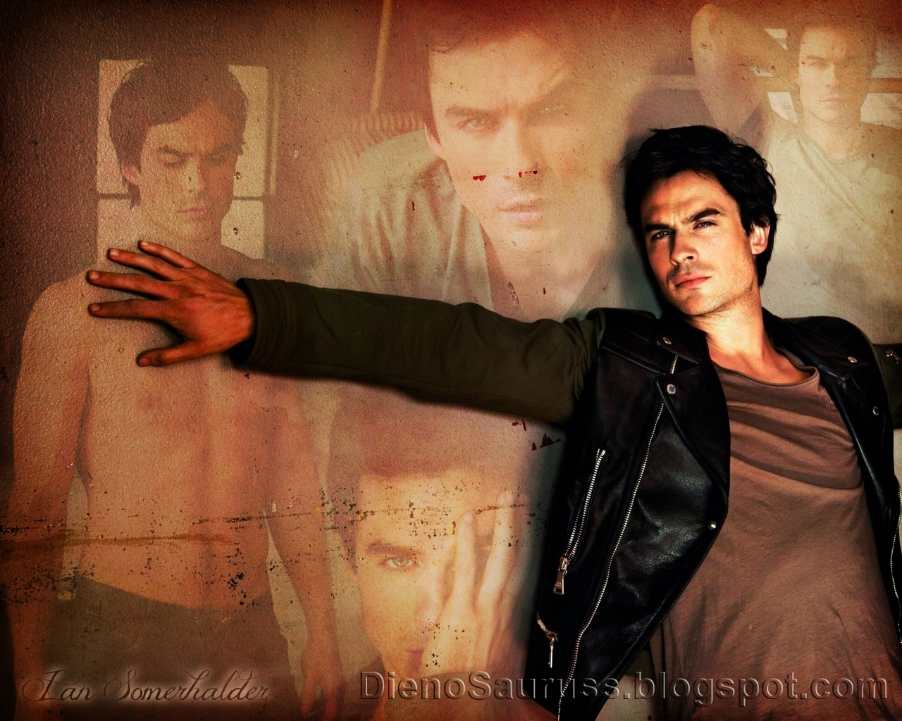 Damon Salvatore Vampire Diaries Wallpaper - Damon Salvatore Ian Somerhalder , HD Wallpaper & Backgrounds