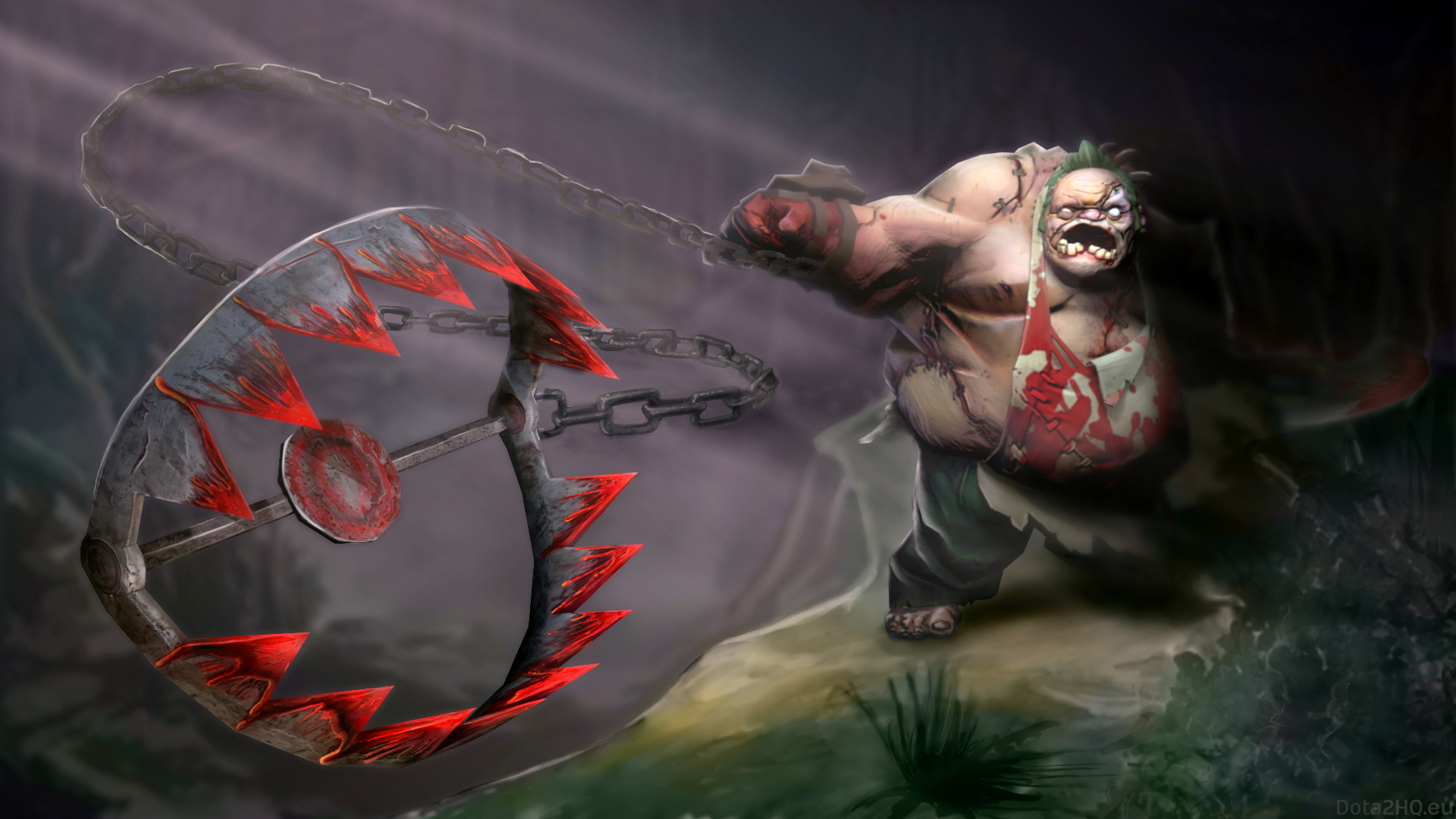 Pudge, Dota 2, Art - Hero Dota 2 Pudge , HD Wallpaper & Backgrounds