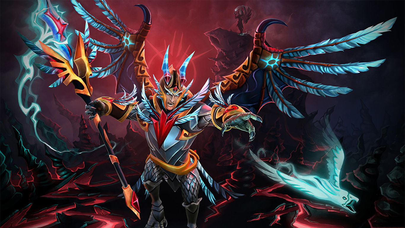 Wallpapers Dota 2 Skywrath Mage Magic Mage Staff Warriors - Dota 2 Heroes With Wings , HD Wallpaper & Backgrounds
