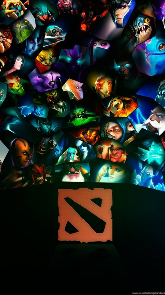 Android Hd - Dota 2 All Heroes Background , HD Wallpaper & Backgrounds