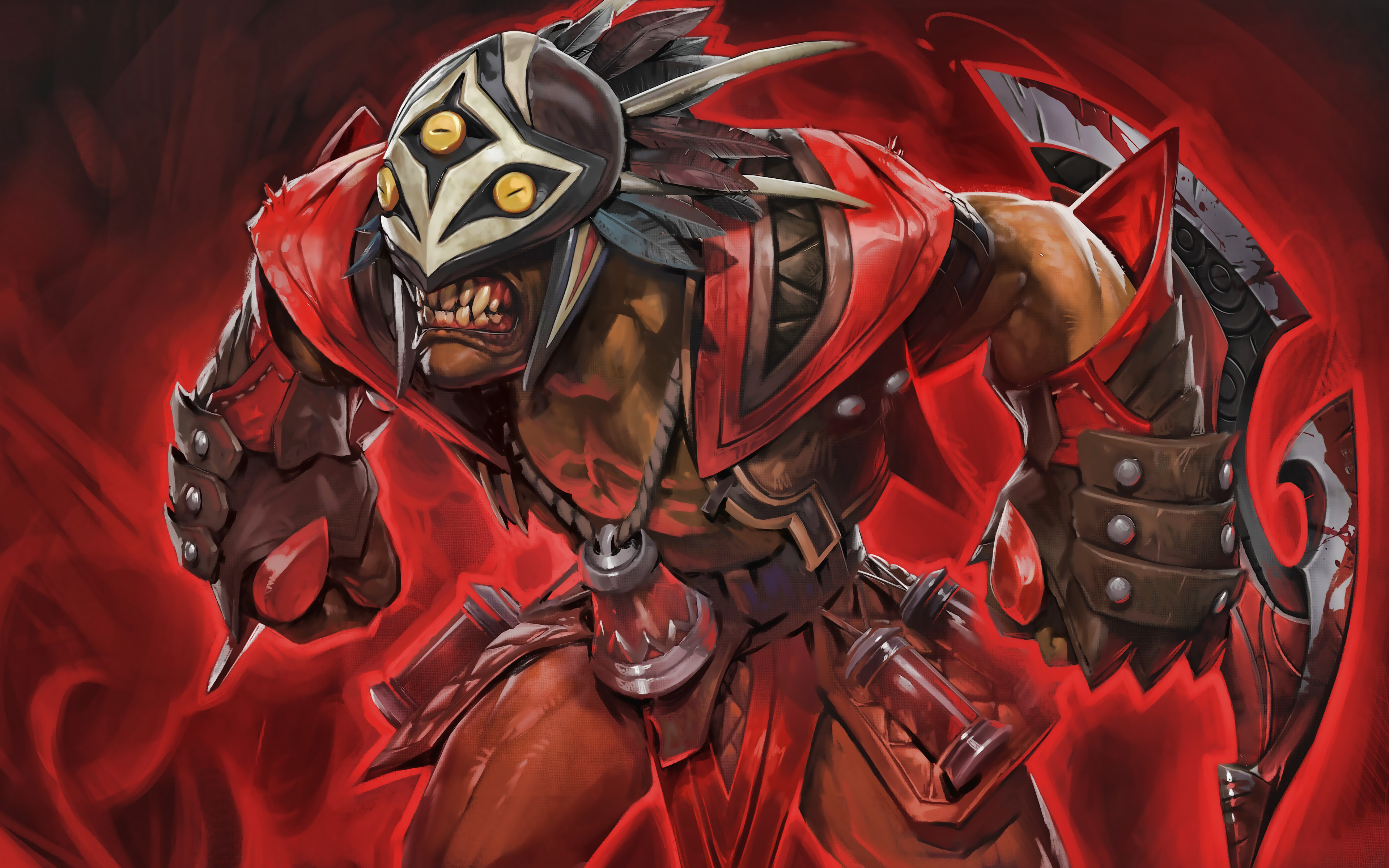 Bloodseeker, 4k, Darkness, Dota 2, Monster, Artwork, - Bloodseeker Dota 2 Wallpaper Hd , HD Wallpaper & Backgrounds