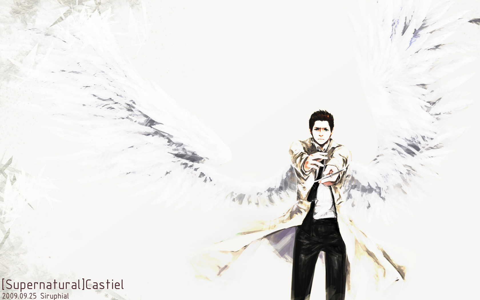 Castiel Download Castiel Image - Supernatural Anime Wallpaper Castiel , HD Wallpaper & Backgrounds
