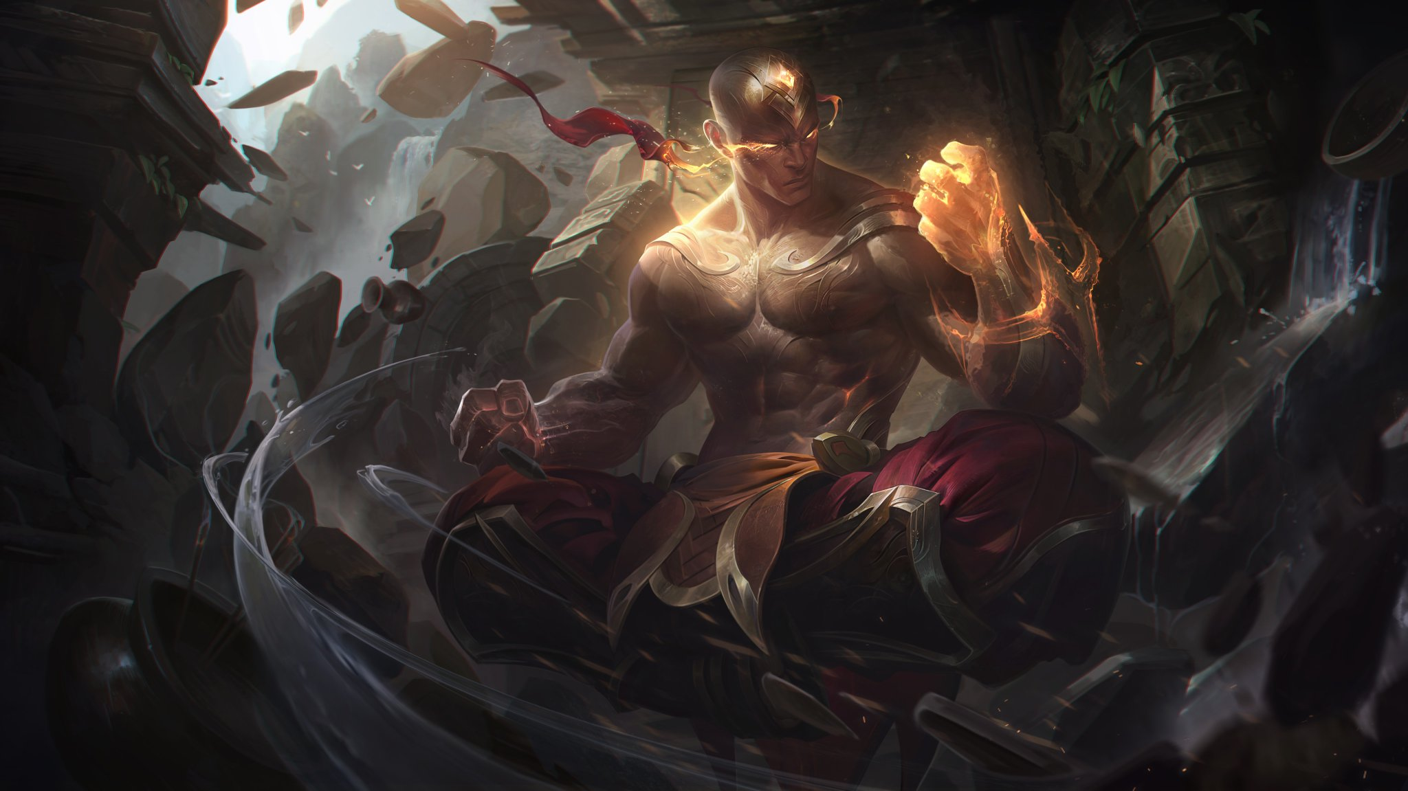 Hd Wallpaper - God Fist Lee Sin Splash Art , HD Wallpaper & Backgrounds