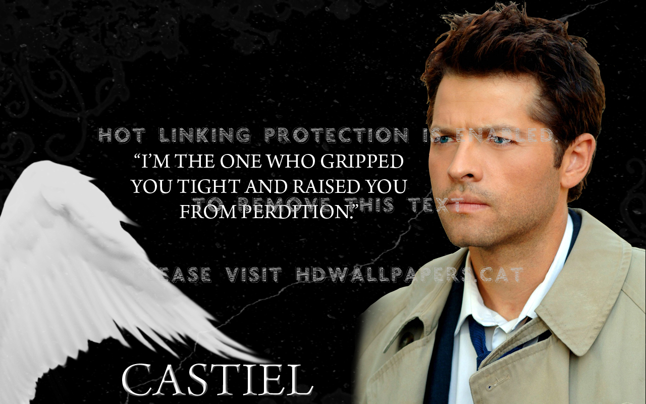 Castiel Supernatural Quote Entertainment Tv - Supernatural Wallpaper Logo Castiel , HD Wallpaper & Backgrounds