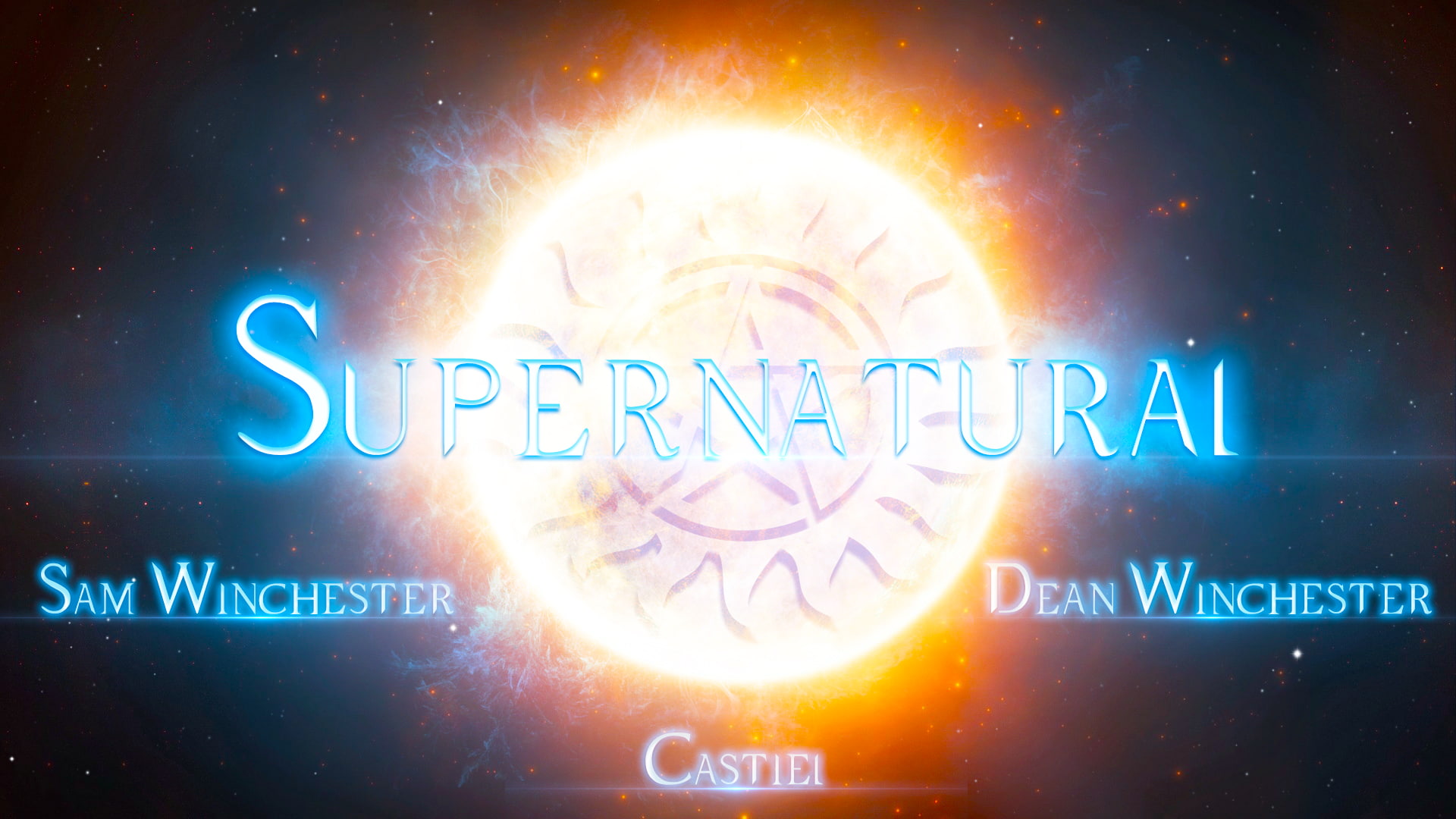 Castiel, Dean Winchester, Fan Art, Sam Winchester, - Circle , HD Wallpaper & Backgrounds