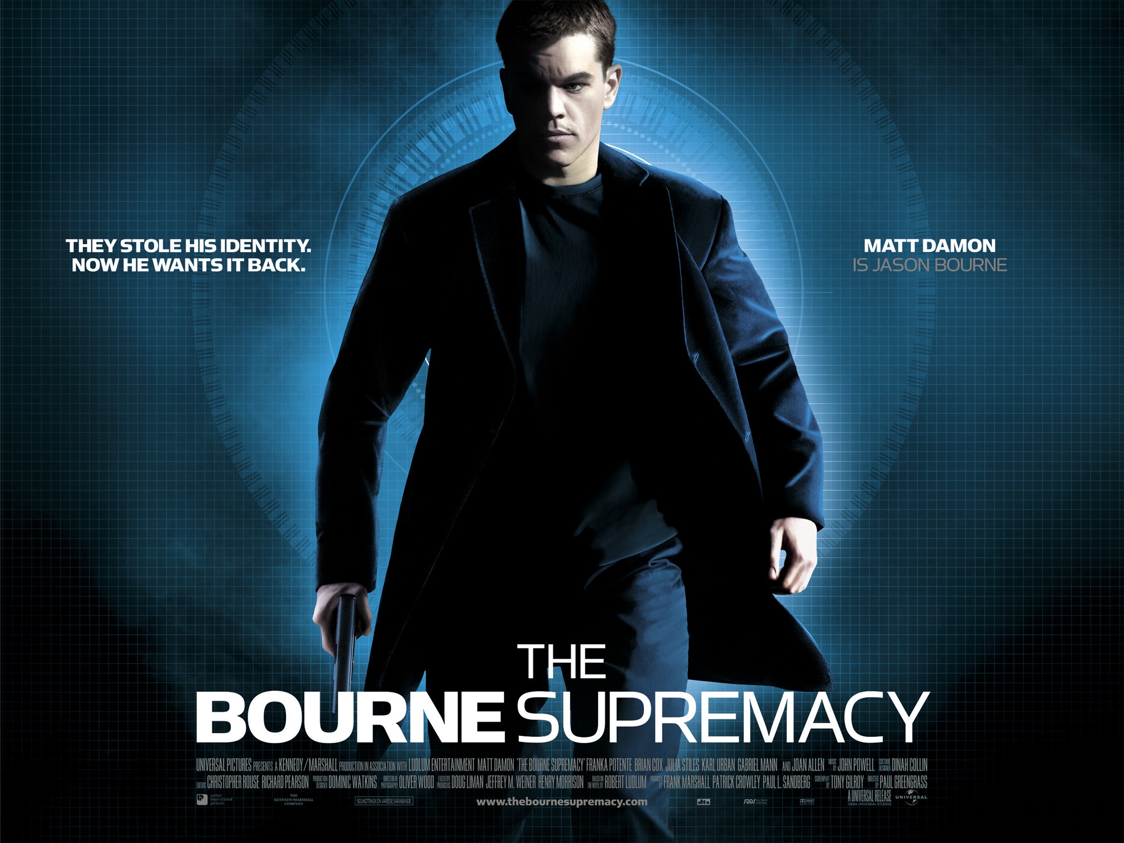 The Bourne Identity Wallpaper - Bourne Supremacy 2004 Movie Poster , HD Wallpaper & Backgrounds