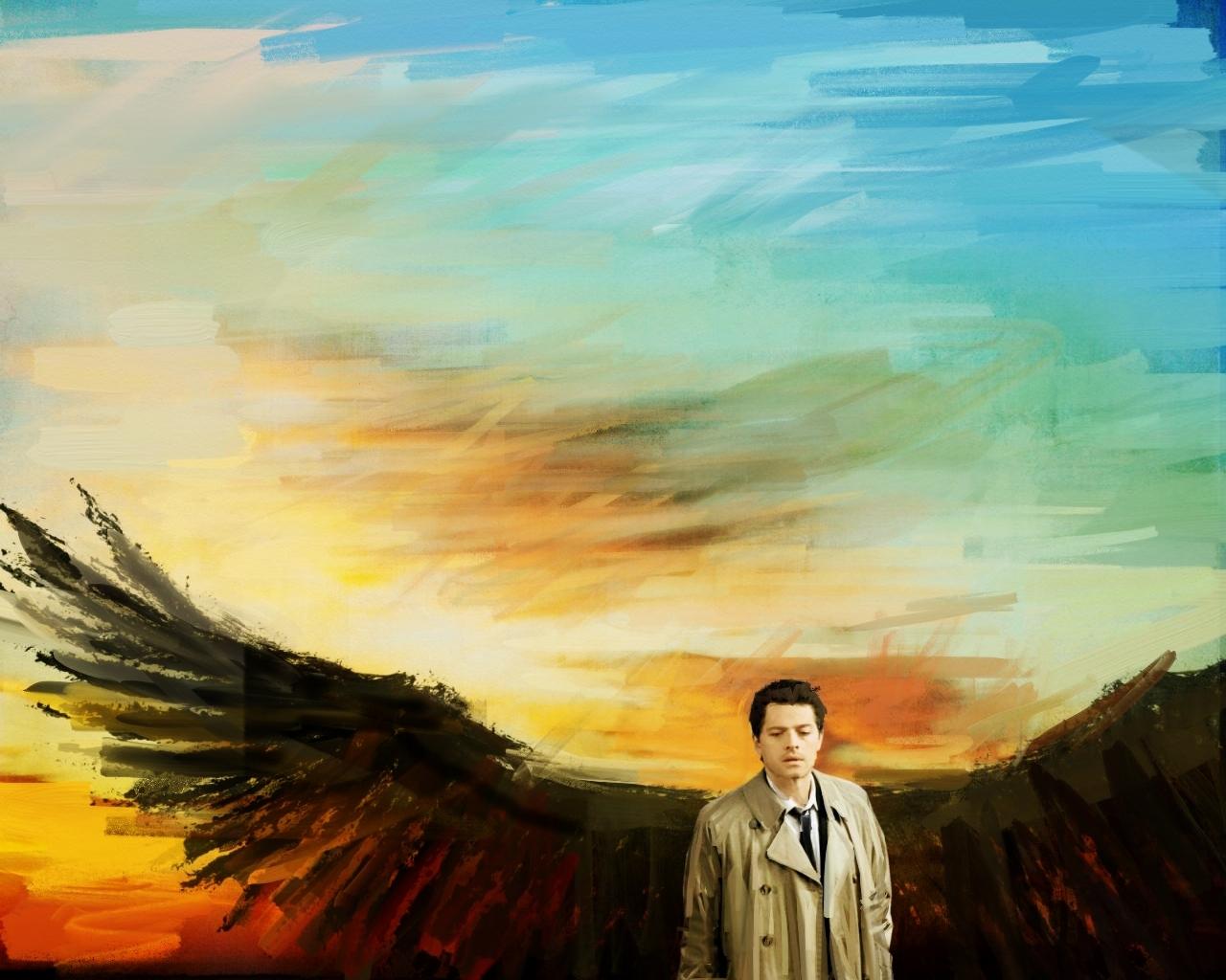 Castiel Wallpaper - Supernatural Castiel Wallpaper Fuego , HD Wallpaper & Backgrounds