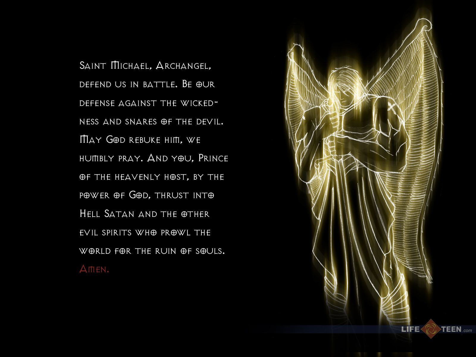 Angel Protection Prayer - Saint Michael Prayer , HD Wallpaper & Backgrounds
