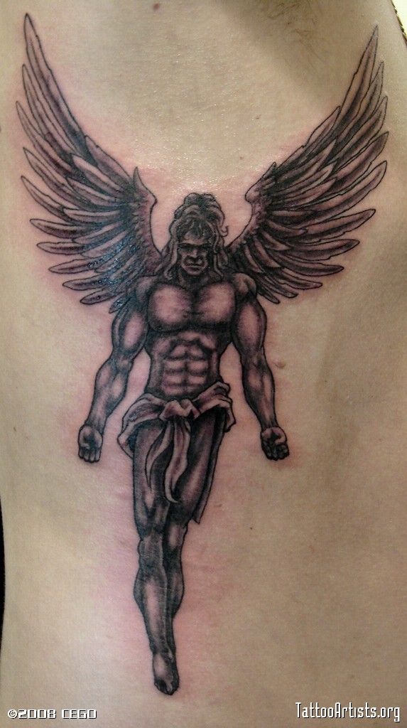 Archangel Michael Tattoo - Angel Michael Tattoo Chest , HD Wallpaper & Backgrounds