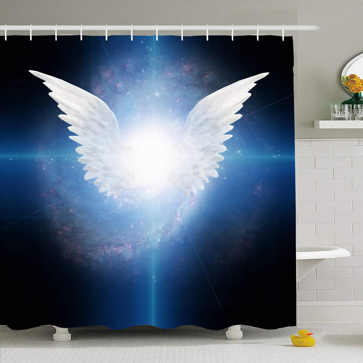 Ahawoso Shower Curtain 60 X 72 Inches Angel Wing Winged - Warrior Angels Of Light , HD Wallpaper & Backgrounds