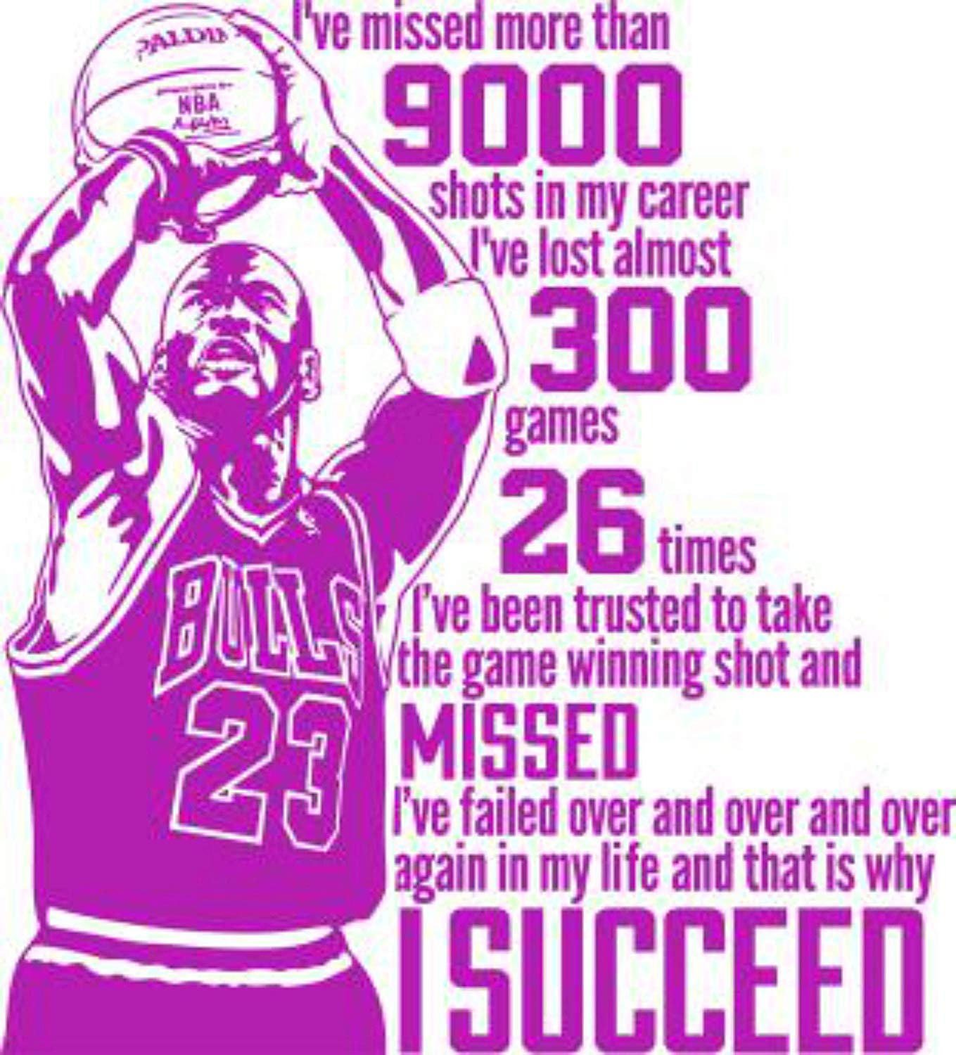 Michael Jordan Quote Wall Decal I've Missed More Than - Poster , HD Wallpaper & Backgrounds