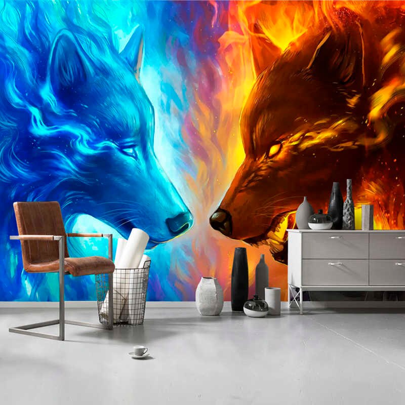 Cool Fire And Ice Wolf Backgrounds Ardusat Org