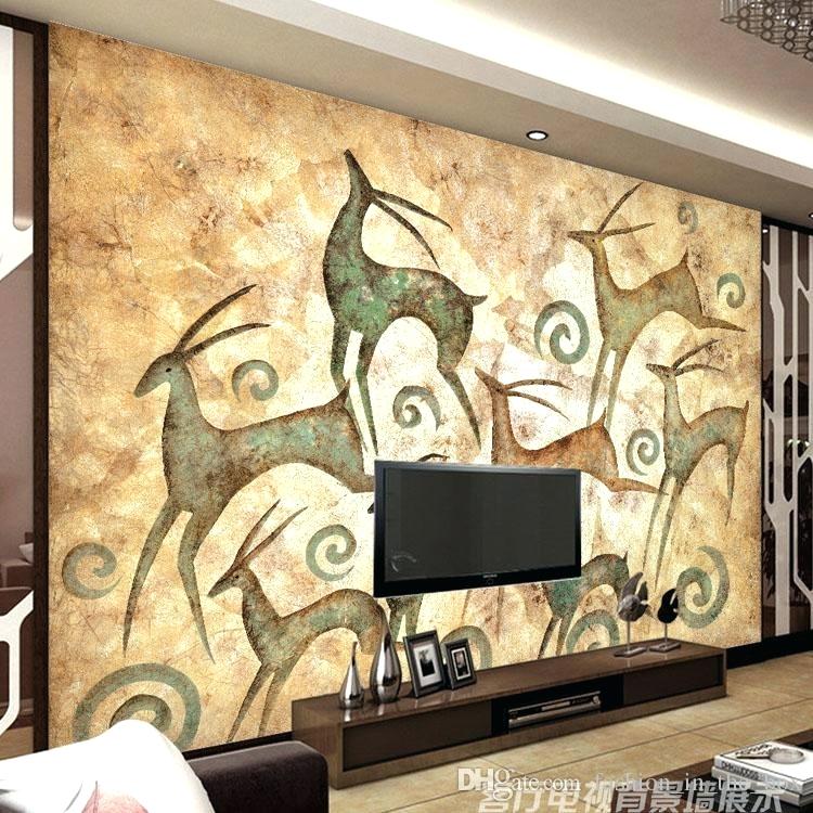 Sophisticated Abstract Home Wallpaper Abstract Painting - Abstract Painting On A Wall In Living Room , HD Wallpaper & Backgrounds