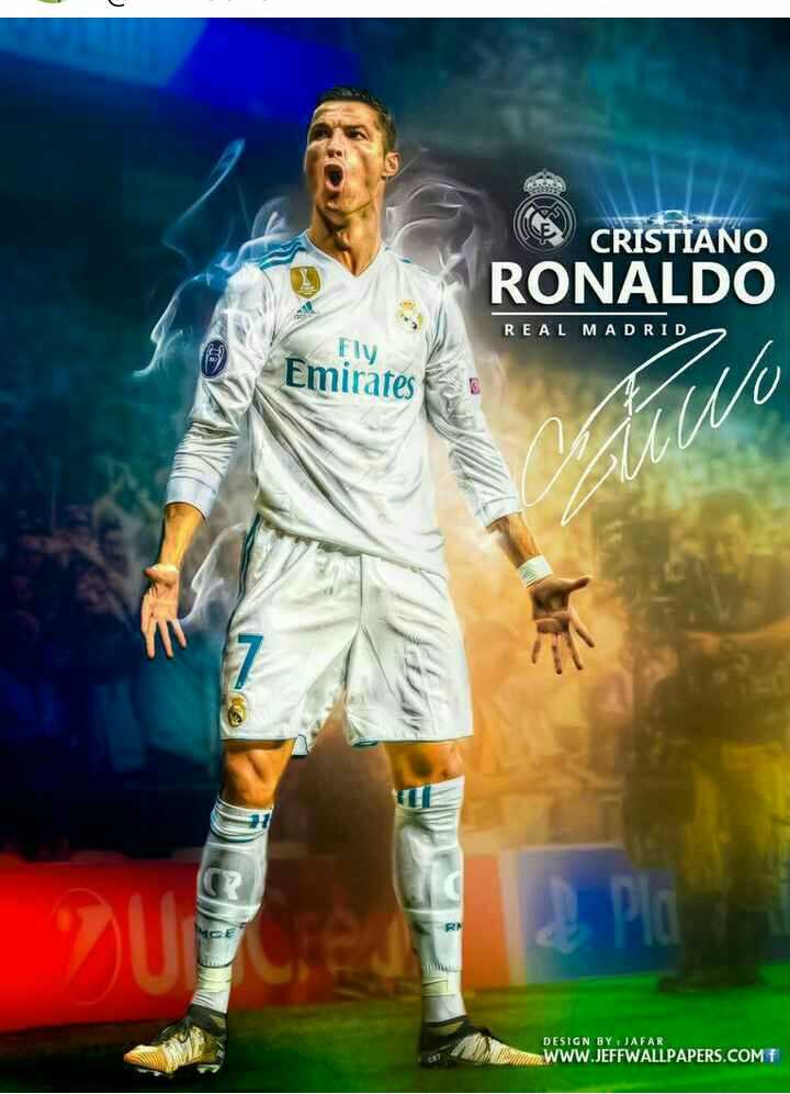 I Cristiano Ronaldo Real Madrid Emirates Design By - Cristiano Ronaldo Wallpaper 2018 , HD Wallpaper & Backgrounds