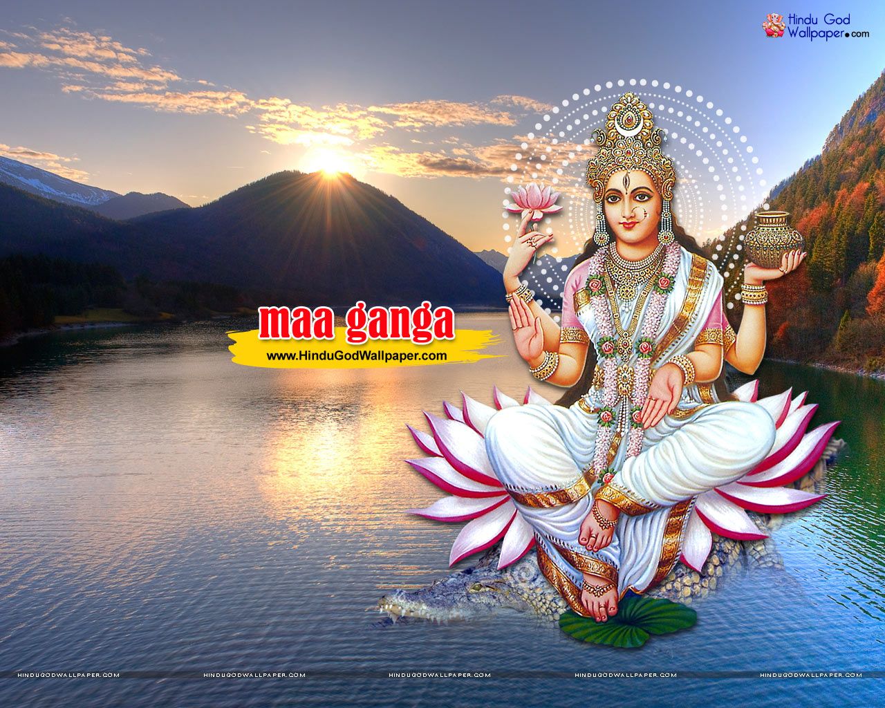 Maa Ganga Wallpapers, Pictures & Images Free Download - Goddess Ganga , HD Wallpaper & Backgrounds