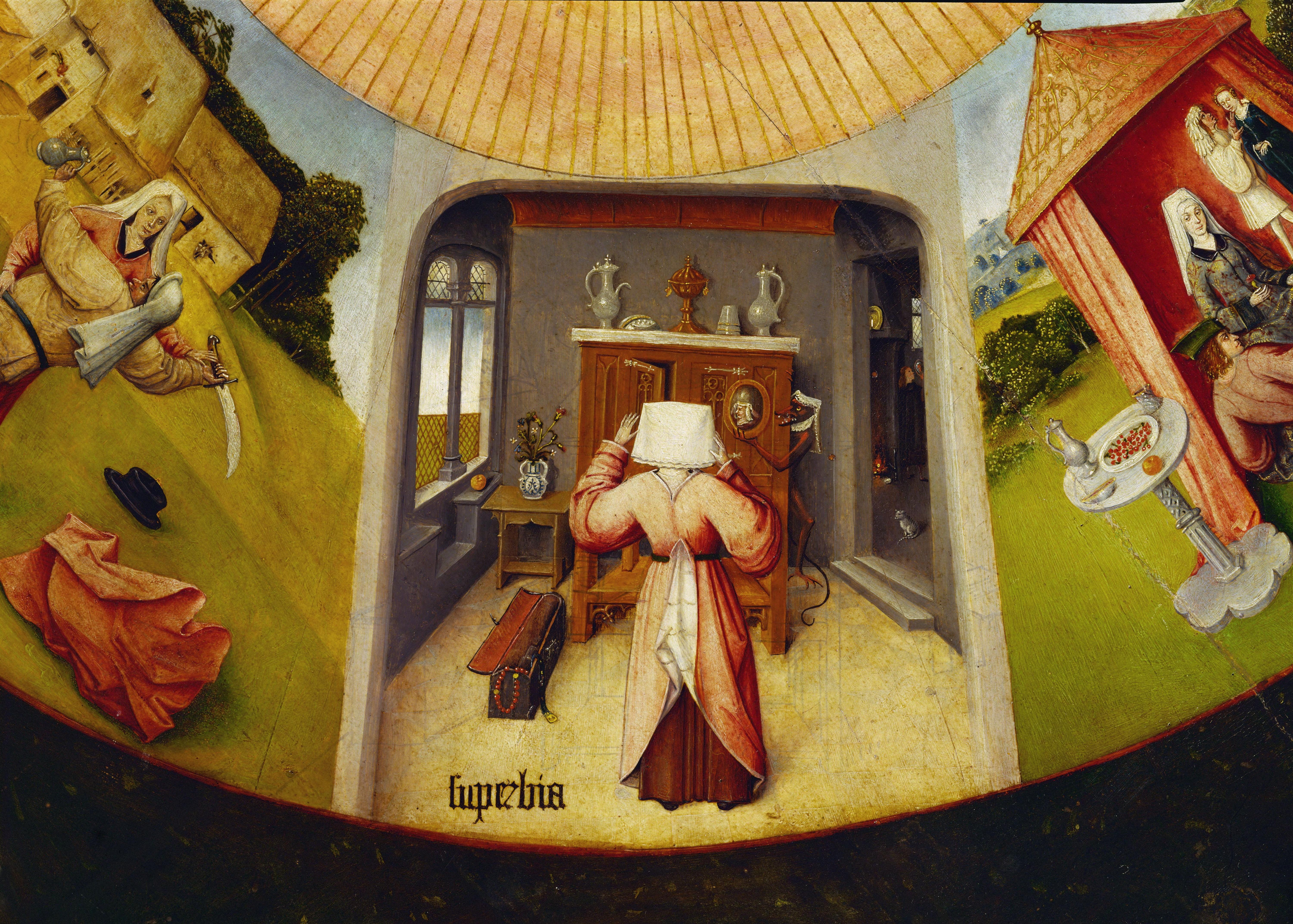 Pride, Hieronymus Bosch, Jenna - Hieronymus Bosch Seven Deadly Sins Pride , HD Wallpaper & Backgrounds