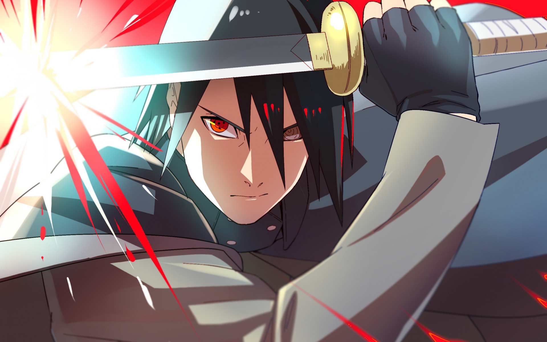 Photo Wallpaper Anger, Naruto, Katana, Sharingan, Uchiha - Boruto Naruto Next Generations Sasuke , HD Wallpaper & Backgrounds