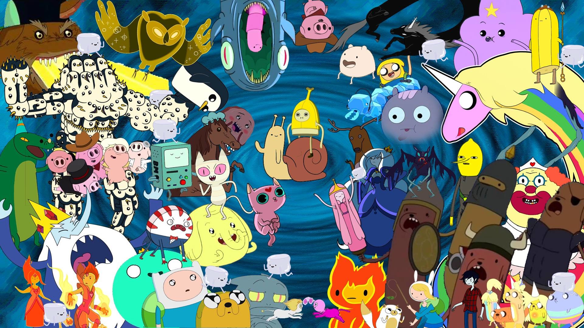 Adventure Time Characters - Adventure Time Wallpaper Hd All Characters , HD Wallpaper & Backgrounds
