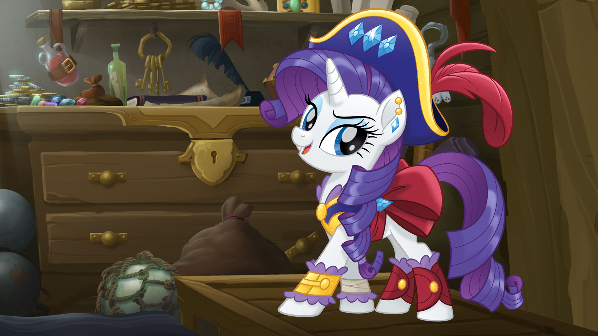 My Little Pony The Movie Wallpaper Pirate Rarity - Cartoon , HD Wallpaper & Backgrounds