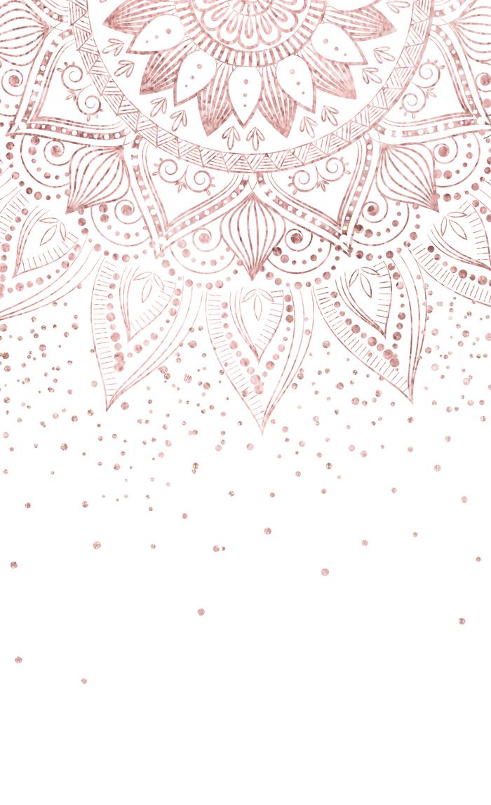 Elegant Rose Gold Mandala Confetti Design Window Curtains - Rose Gold Wallpaper Iphone 6 , HD Wallpaper & Backgrounds