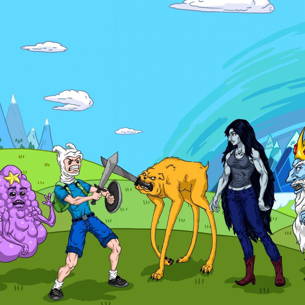 Blue Character Adventure Time , HD Wallpaper & Backgrounds