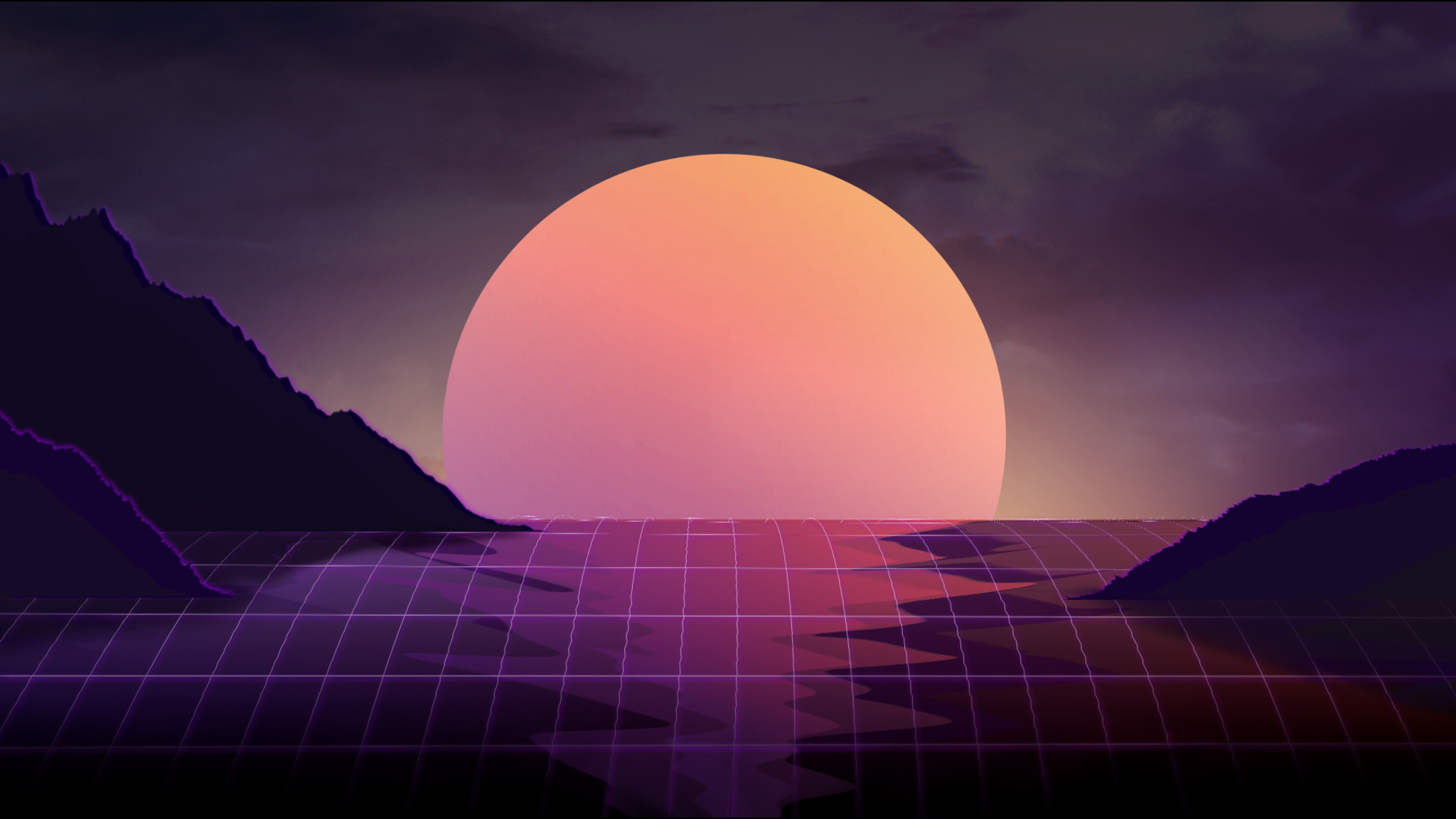 Vapor Wave Sunset 4k Nz - Retro Wave , HD Wallpaper & Backgrounds