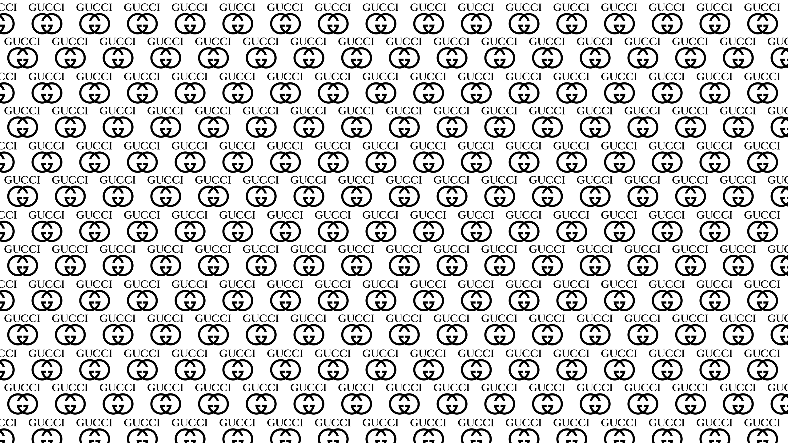 White Wallpaper Gucci Pattern