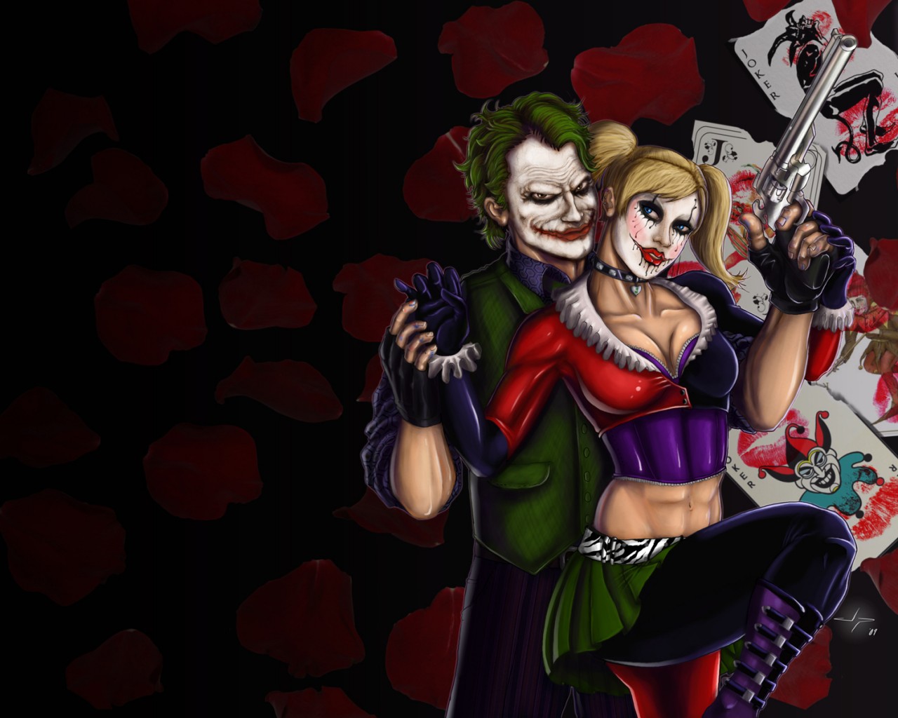 Joker And Harley Quinn Together , HD Wallpaper & Backgrounds
