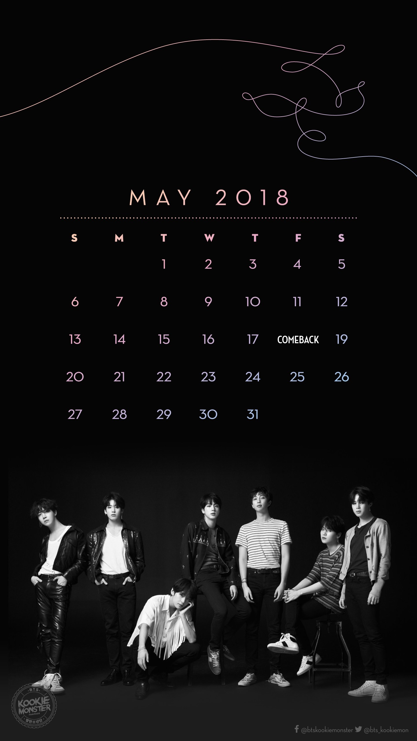 2018 Monthly Calendars - Bts The Truth Untold Lyrics , HD Wallpaper & Backgrounds